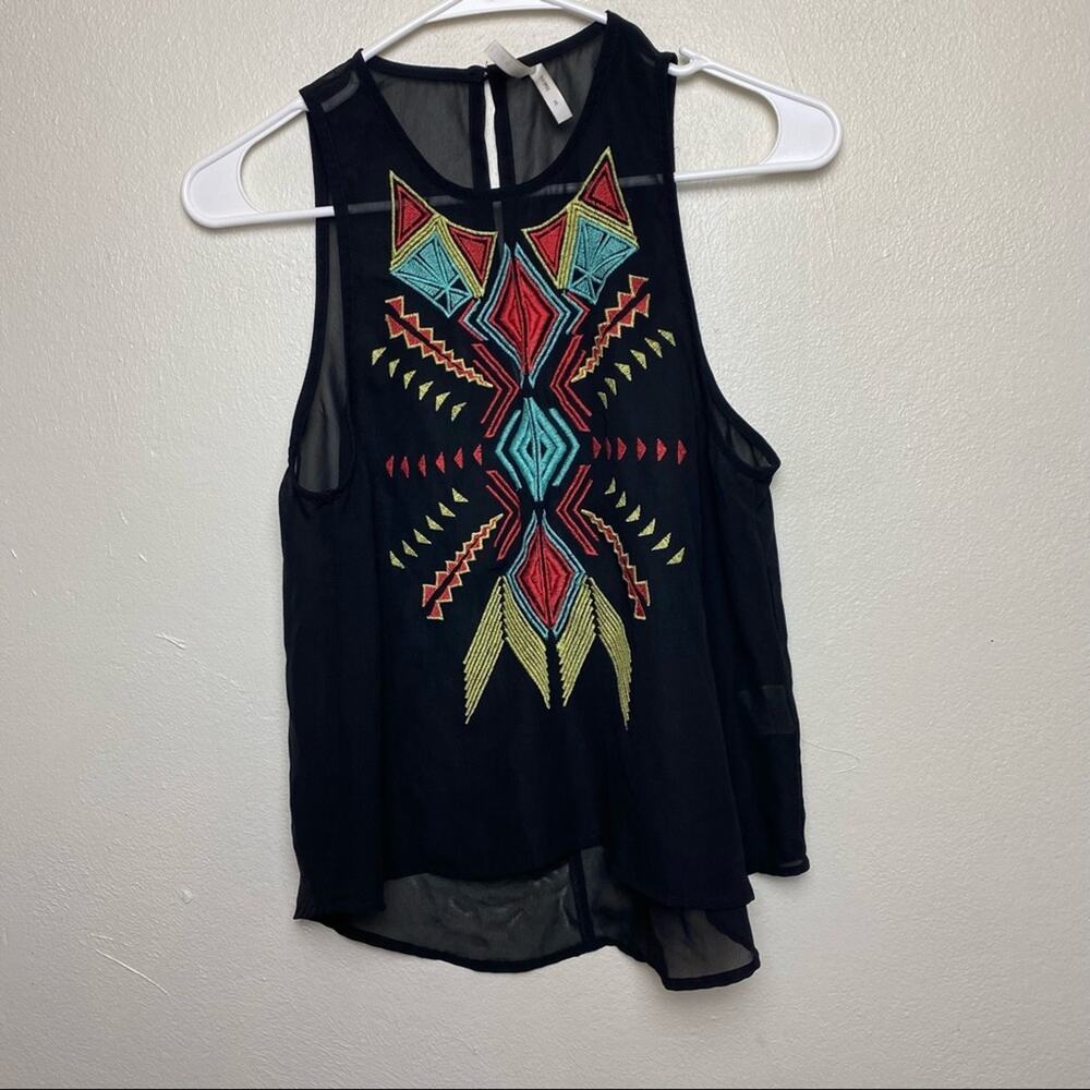 Live 4 Truth Black Sheer Western Tank